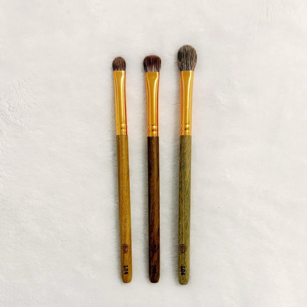Chinese Fude Soft Weasel Goat Hair Medium Shader Eyeshadow Makeup Brush Set